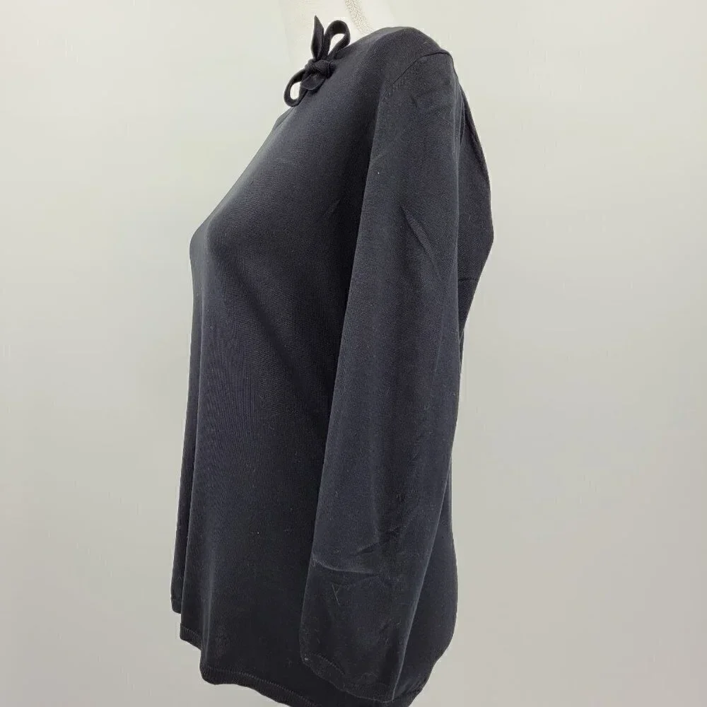 Ann Taylor Vintage Silk Blend Black Knit Sweater